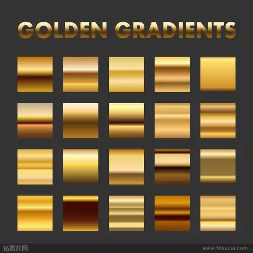 多款金色梯度背景矢量素材