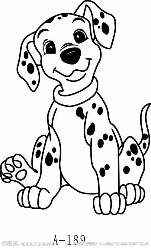 2022最新简笔画小狗 简笔画小狗 呆萌 - 水彩迷