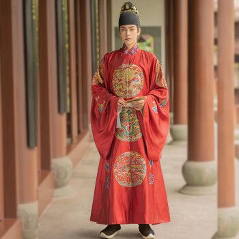 fengedun清朝皇帝服装龙袍皇上服明制汉服织金仿妆花十二章纹衮服圆领