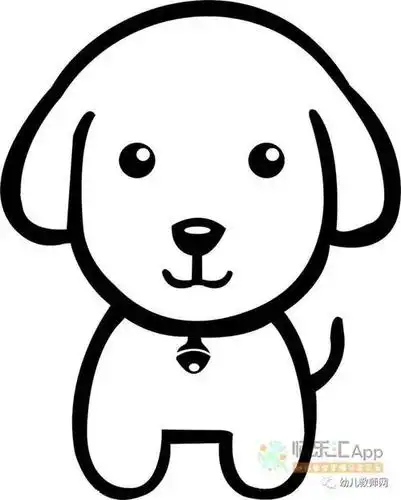 宠物狗 可爱 漫画 卡通 简笔画 萌宠 动漫动画狗-简笔画