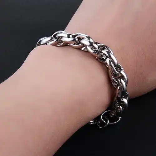 霸气钛钢男士手链日韩版潮男编织时尚简约个性朋克创意手环手饰品编制