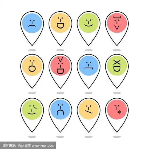一组表情符号由标点符号组成的表情符号