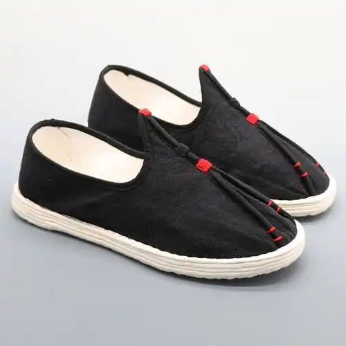 原创复古手工布鞋女士春夏低帮平底套脚老北京千层底布鞋男居家鞋