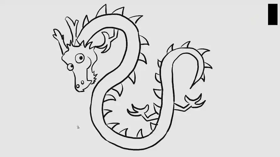 b>简笔画教学视频 /b>,教小朋友五分钟画完一只中国龙