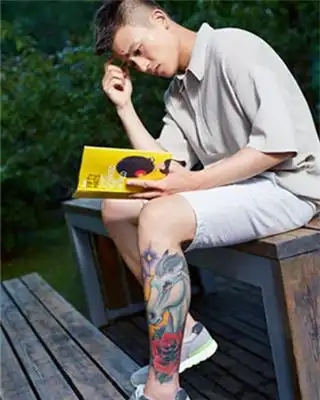 【图】欧豪纹身腿部图片集欣赏 自曝baby为理想型