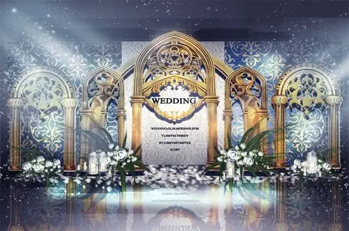 蓝色欧式婚礼效果图