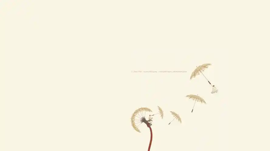 文艺小清新卡通纯色背景图片高清桌面壁纸