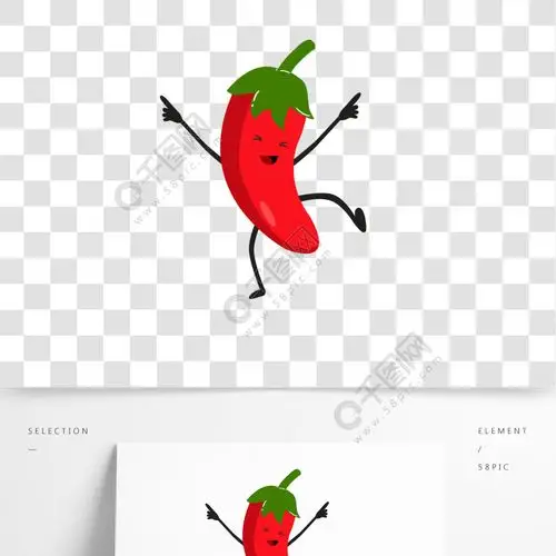 卡通可爱的辣椒矢量素材