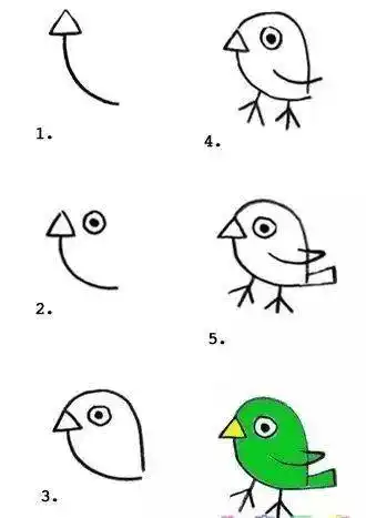 幼儿园简笔画步骤图解,动物 交通工具-师讯网推荐