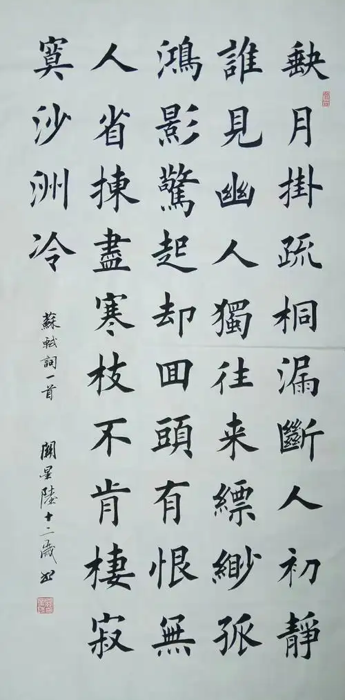 关星陆楷书书法作品,还是繁体字,这孩子书法有天赋