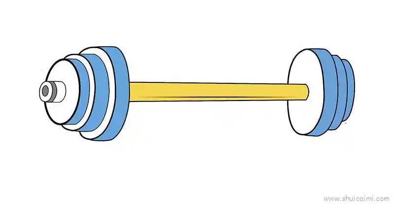杠铃儿童画怎么画杠铃简笔画图片