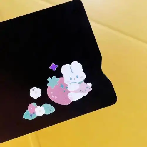 薄荷兔手帐12款薄荷兔手帐韩国floro糖果兔烫金亮片防水贴纸ins追星咕