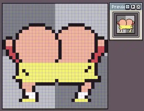 a5手绘像素画网格画课堂第42课:熊辛淇&蜡笔小新像素画