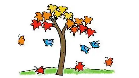 秋天简笔画 秋天简笔画简单儿童画