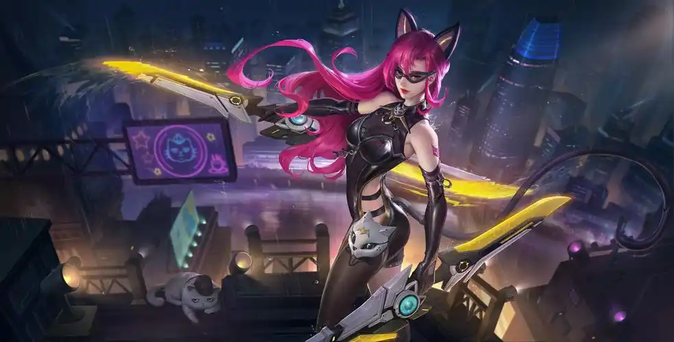 王者荣耀 阿轲暗夜猫娘新海报图片