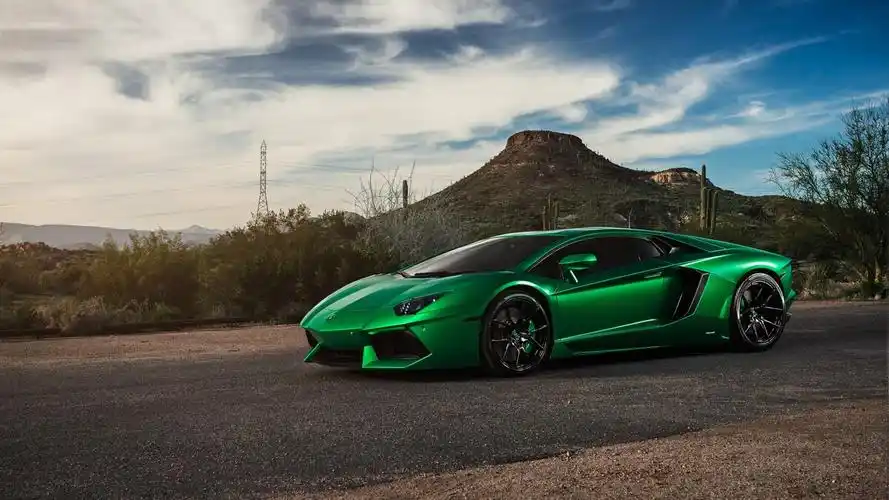 兰博基尼aventador绿4k(4k)- 兰博基尼壁纸,兰博基尼aventador壁纸