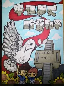 2,"国家公祭日"公益海报,手绘小报评比