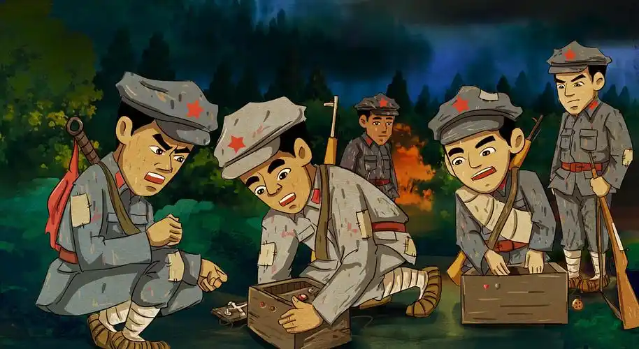 长征漫画故事血战湘江护耳目