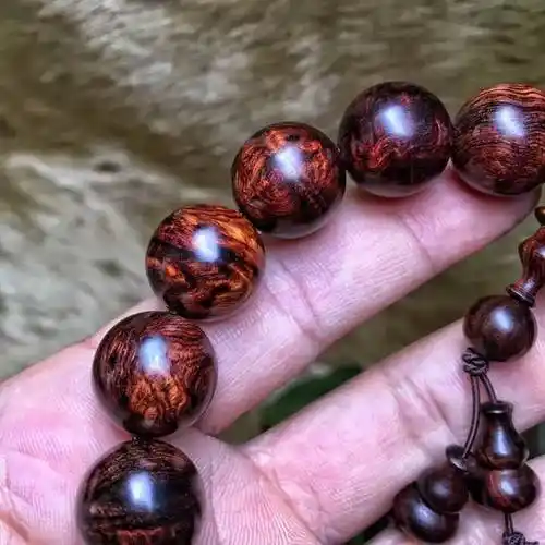 孤品1515粒海南霸王岭老料紫油梨完美葡萄紫底色旋转留疤