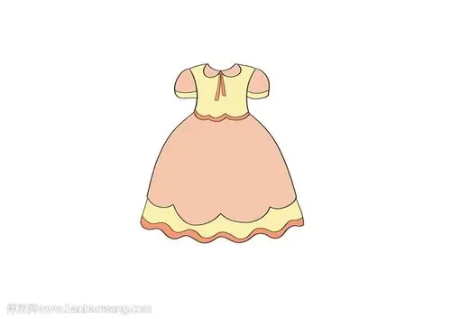 公主裙子怎么画