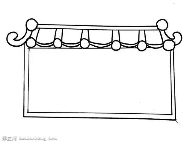 并给下方 strong>边框 /strong>涂上棕,简单的春节手抄报边框