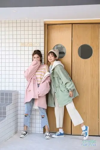 糖果色冬装羊羔毛外套棉服闺蜜装