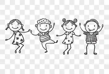 一群人简笔画 - 简单简笔画