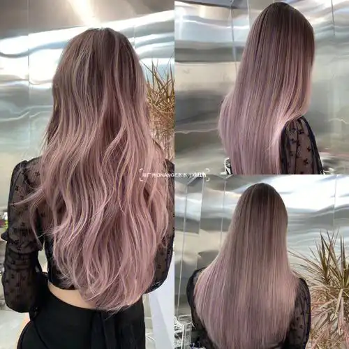 暧色双色渐变挑染掉色也炒鸡好看的发色