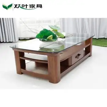 双叶家具 实木长方几 茶几 水曲柳 方几 胡桃色 方几850*850*510