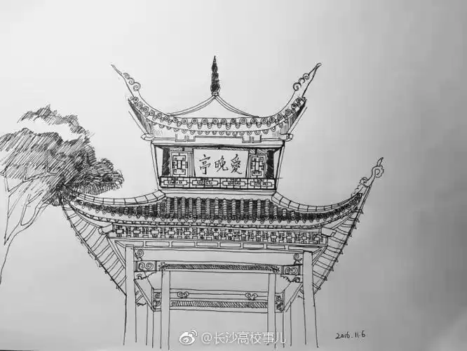 湖南著名景点简笔画