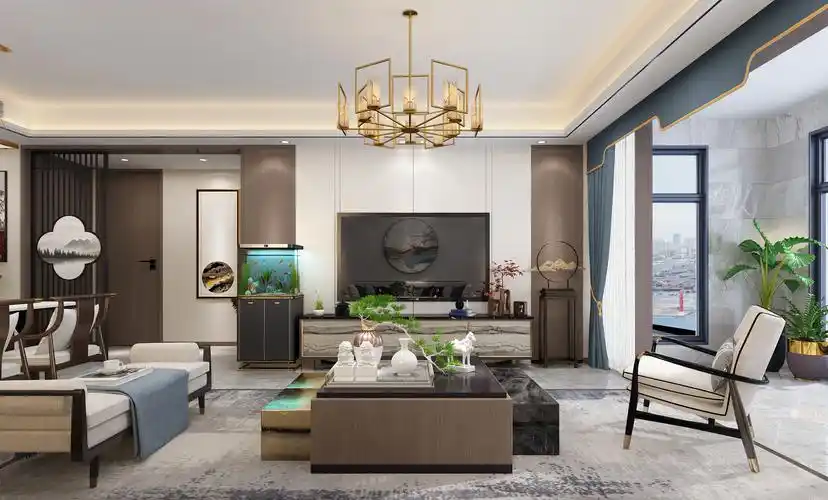 新中式简约风格设计发布时间:2021-05-09 15:27 面积:115㎡ 装修预算