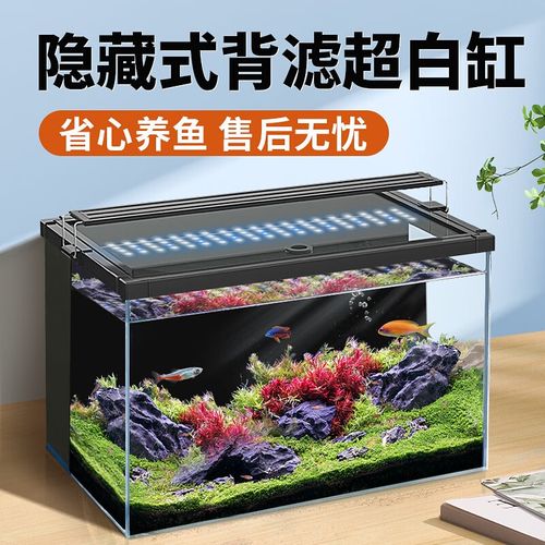 yee鱼缸超白背滤客厅生态桌面金鱼缸造景缸家用龟缸自循环水草缸 一体