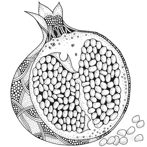 孤立在白色背景上的石榴