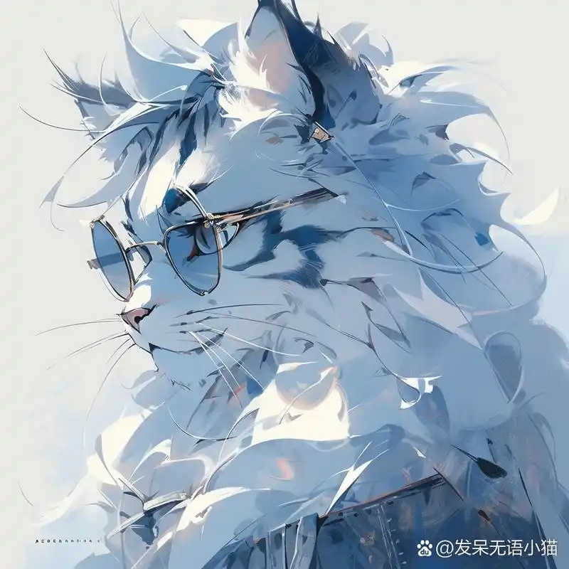 白色的缅因猫像只小白虎 颇有大佬风范的猫咪头像