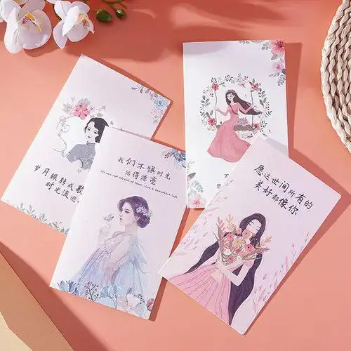 38三八妇女节贺卡定制带信封祝福女神节礼物卡精致小卡片节日创新