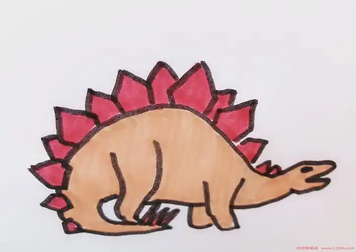 剑龙简笔画步骤剑龙怎么画图片