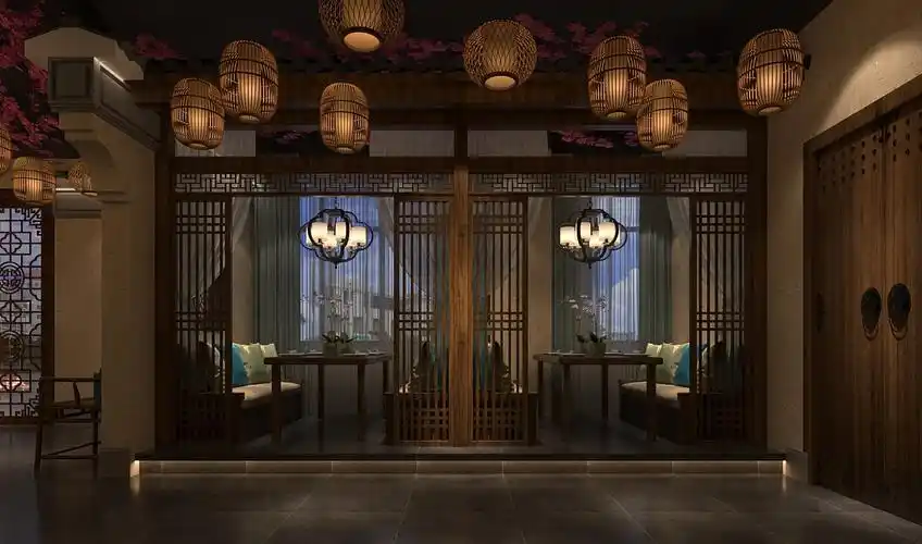 中式风格餐厅饭店的设计 陈超