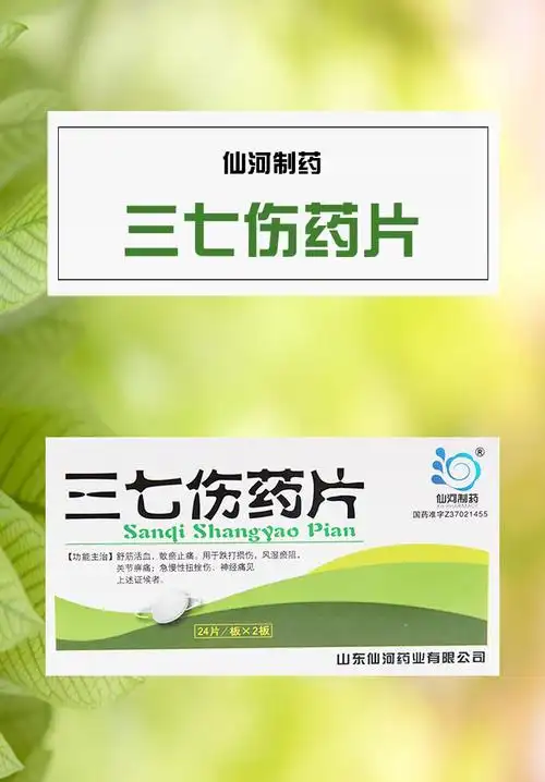 仙河三七伤药片48片跌打损伤关节痹痛神经痛5盒装