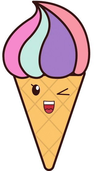 冰淇淋卡通可爱的图标.矢量图形 ice cream cartoon kawaii icon.
