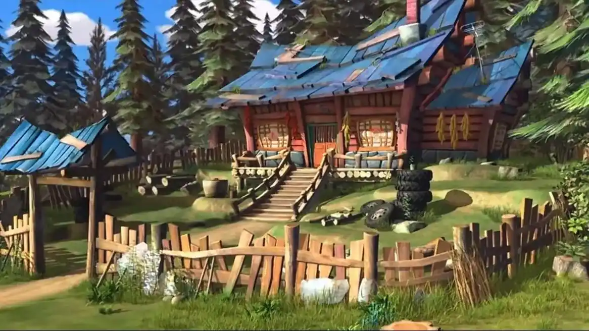 当光头强的小木屋遇到ai扩图 #时空隧道 @抖音小助手 - 抖音