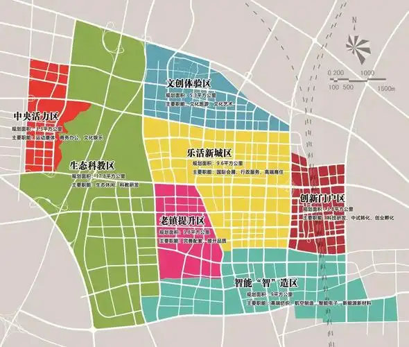 高铁新城"七片区"规划图