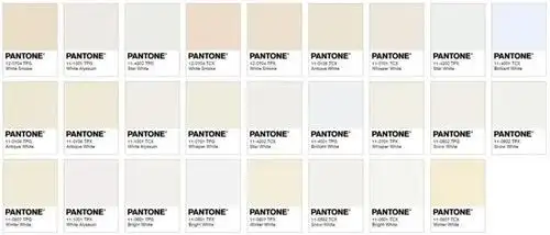 潘通色卡上的白色和米色就有50多种变化,从暖调到冷调.