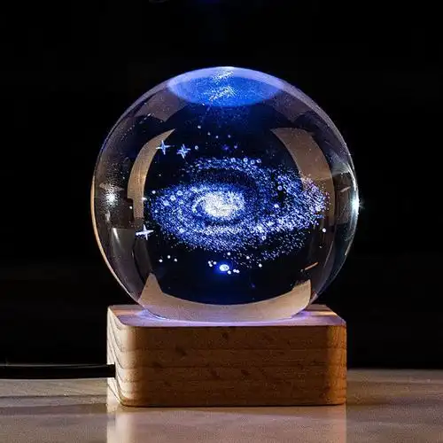 浪漫夜光星球灯创意生日礼物女生闺蜜新年送男朋友发光水晶球满天星感