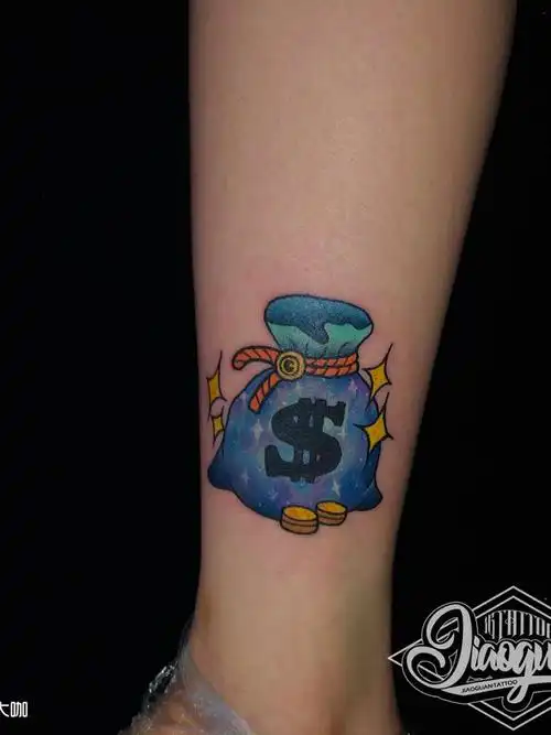 钱袋子_纹身图案手稿图片_jiuer-九儿94的纹身作品集