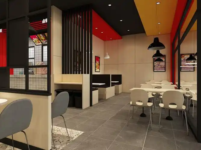 小户型汉堡店|空间|家装设计|就叫隔壁老王吧 - 原创作品 - 站酷