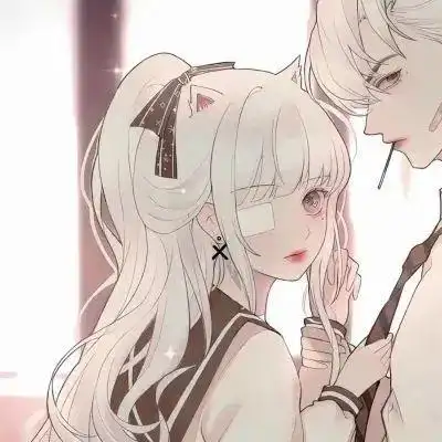 情侣头像好看的最新白色版一对