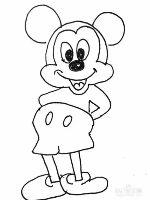 米老鼠全身简笔画视频
