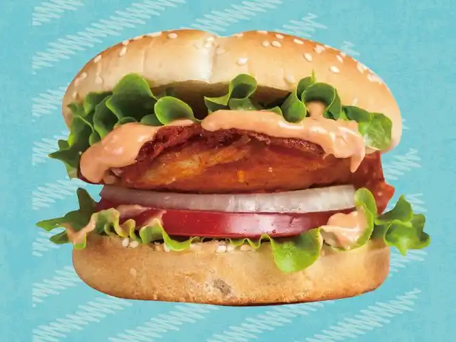 奥尔良鸡排堡图片