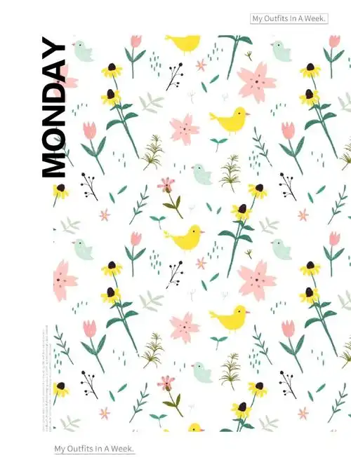 四方连续花鸟图案设计