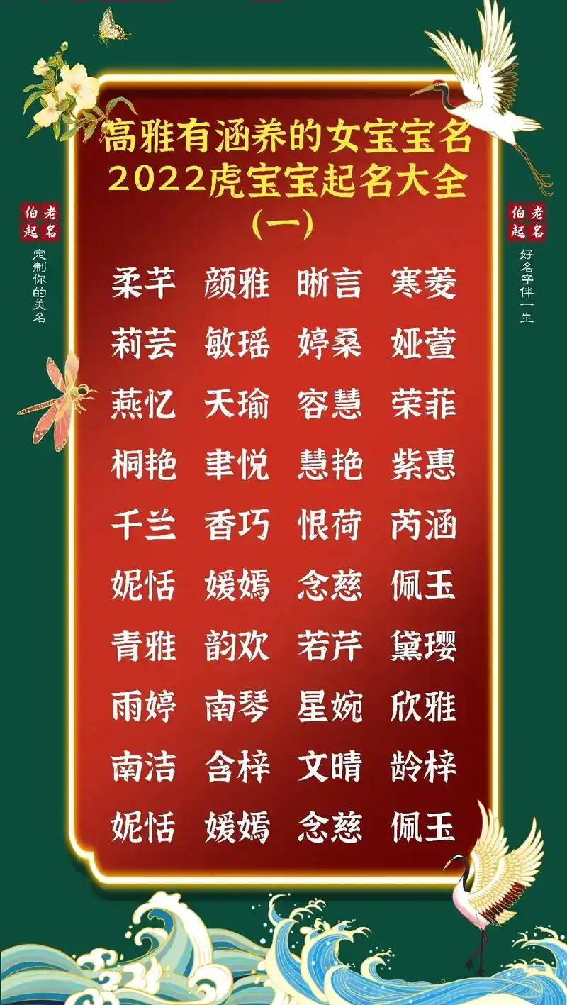高雅有涵养的女孩名2022虎宝宝起名大全.#抖音图文来了 # - 抖音